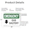 Signmission Gas Shutoff (Down Arrow) With Symbol, 18 in W x Rectangle, Plastic OS-2PACK-EM-P-1218-L-10387 - alternate 5
